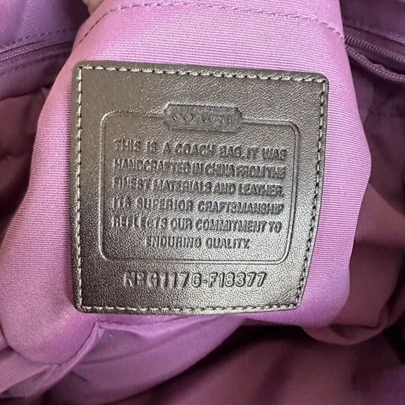 Vintage Coach Purple Signature Messenger or Diaper Bag EUC - Picture 12 of 12